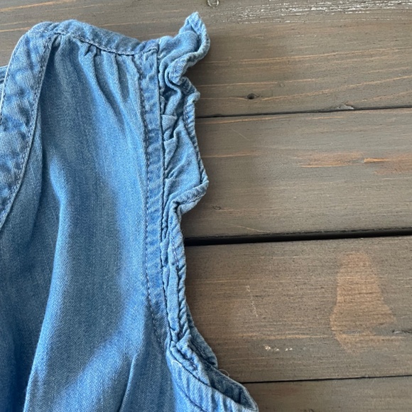 Blue Kids Denim Pattern Jumpsuit - Picture 7 of 8